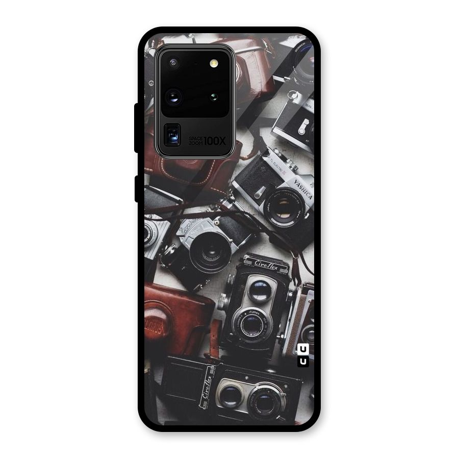 Vintage Beauty Shutter Glass Back Case for Galaxy S20 Ultra