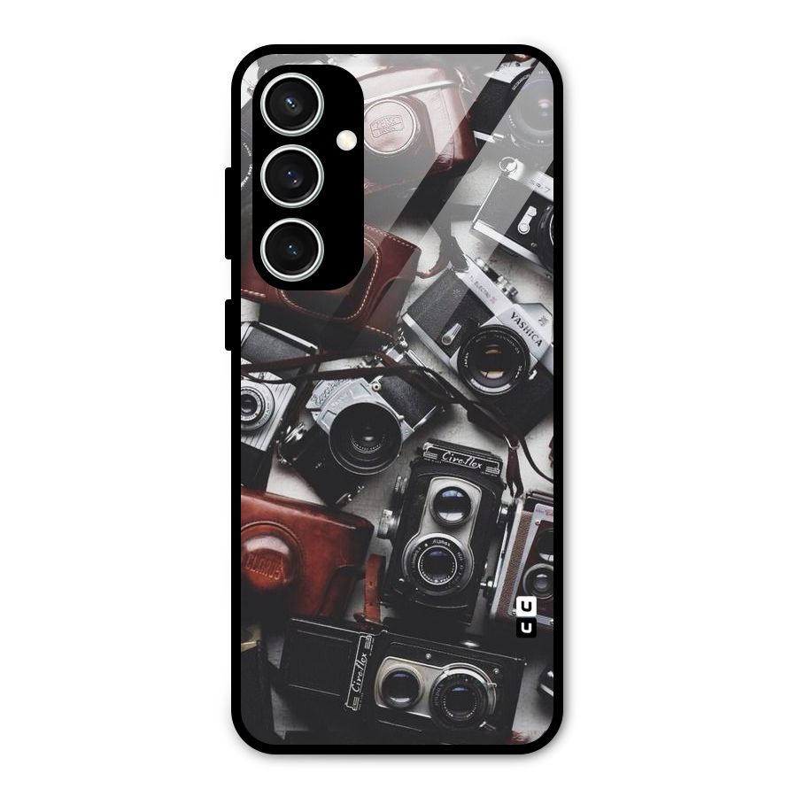 Vintage Beauty Shutter Glass Back Case for Galaxy S23 FE