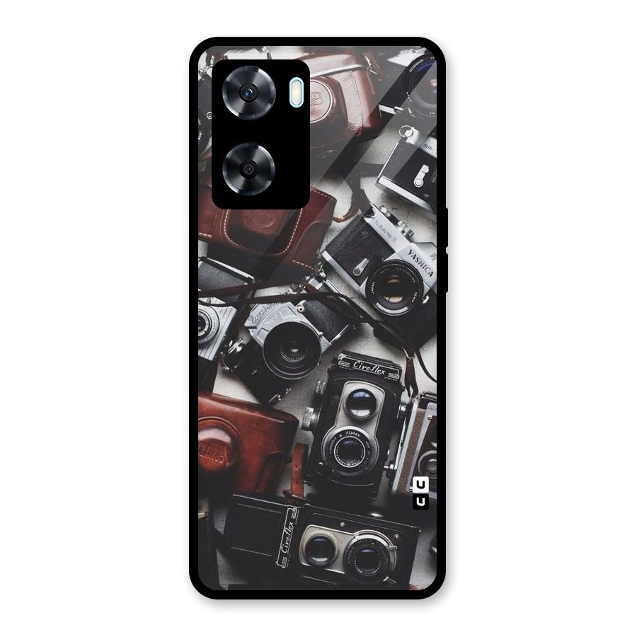 Vintage Beauty Shutter Glass Back Case for Oppo A77s