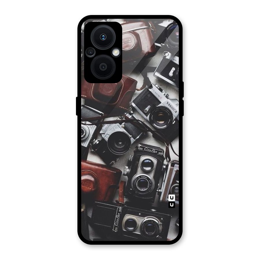 Vintage Beauty Shutter Glass Back Case for Oppo F21s Pro 5G