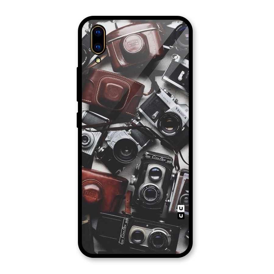 Vintage Beauty Shutter Glass Back Case for Vivo V11 Pro