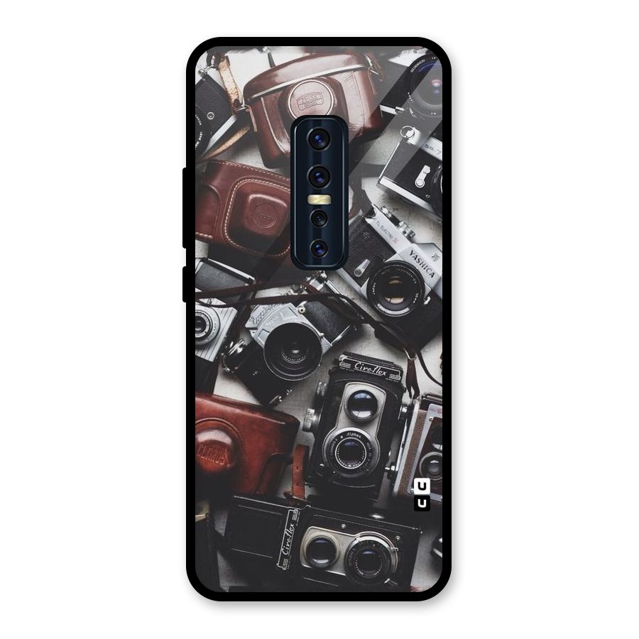 Vintage Beauty Shutter Glass Back Case for Vivo V17 Pro