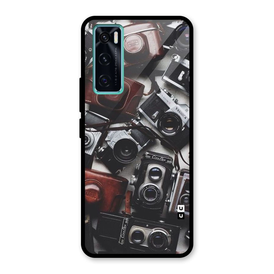 Vintage Beauty Shutter Glass Back Case for Vivo V20 SE