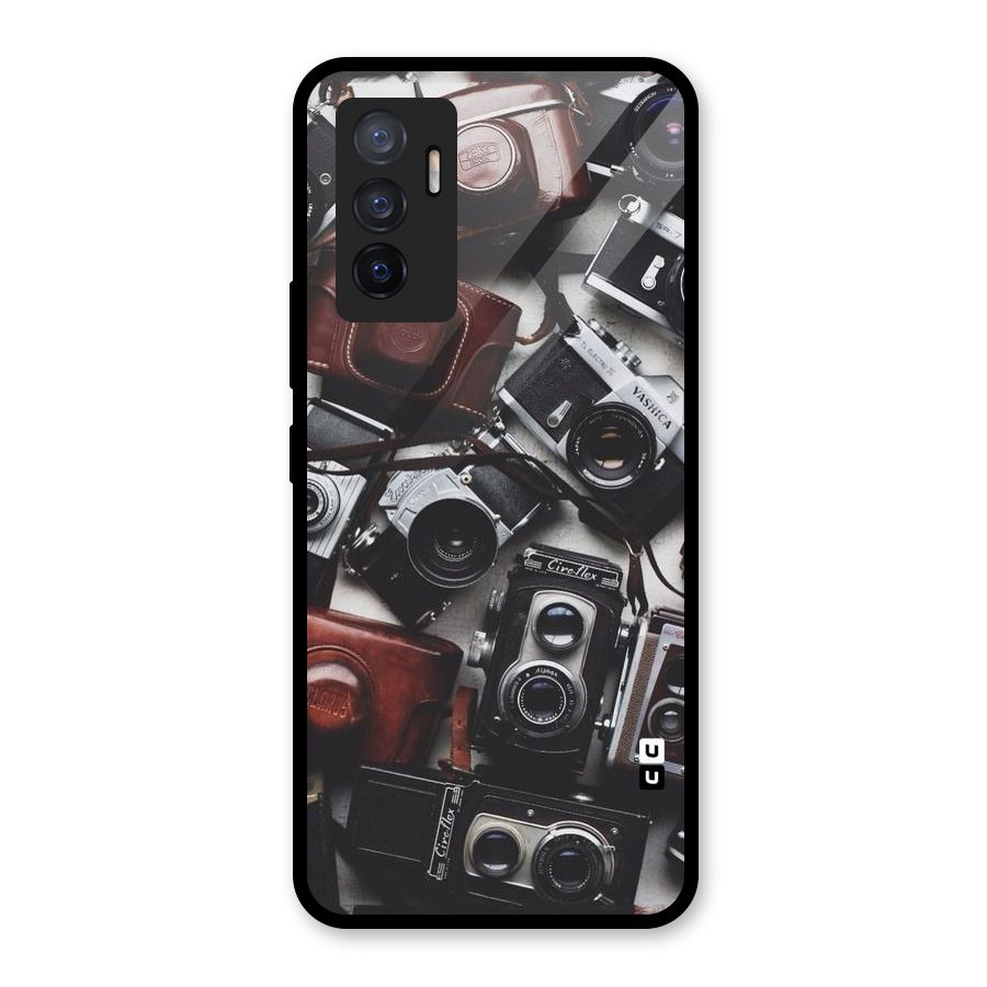 Vintage Beauty Shutter Glass Back Case for Vivo V23e
