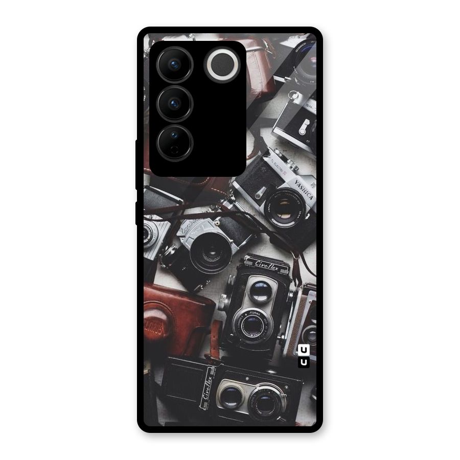 Vintage Beauty Shutter Glass Back Case for Vivo V27