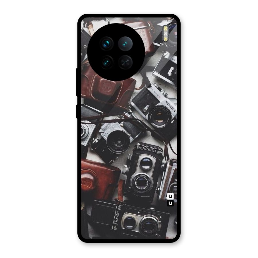 Vintage Beauty Shutter Glass Back Case for Vivo X90