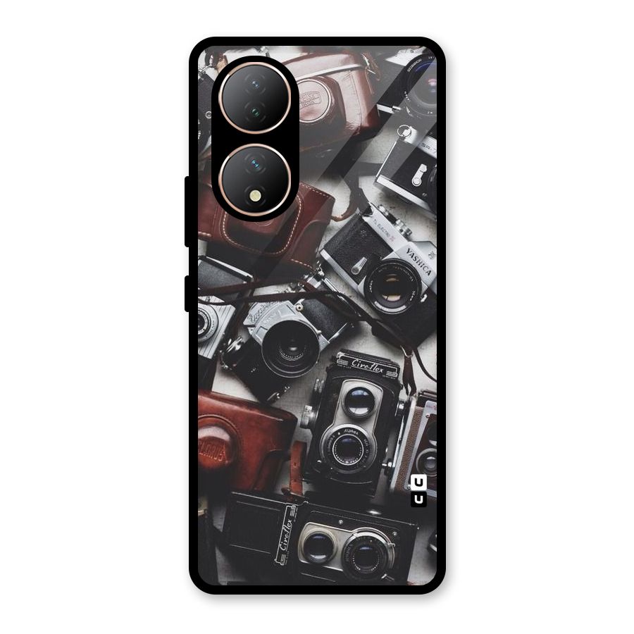 Vintage Beauty Shutter Glass Back Case for Vivo Y100A