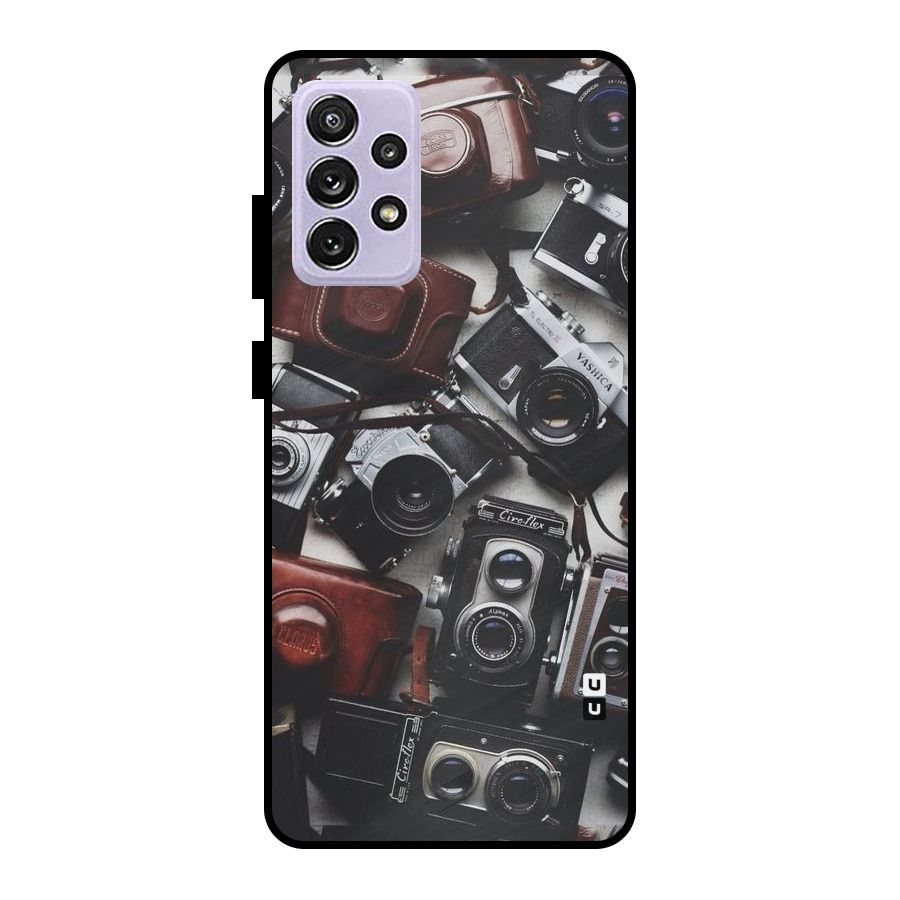 Vintage Beauty Shutter Metal Back Case for Galaxy A72