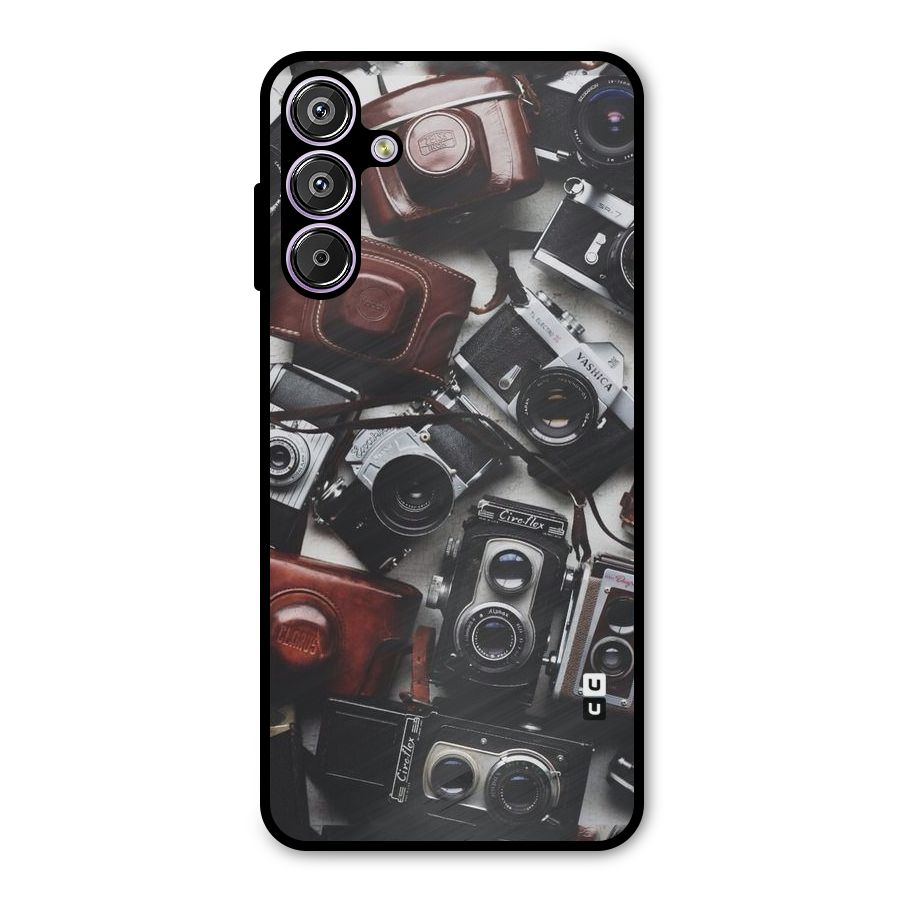 Vintage Beauty Shutter Metal Back Case for Galaxy F15