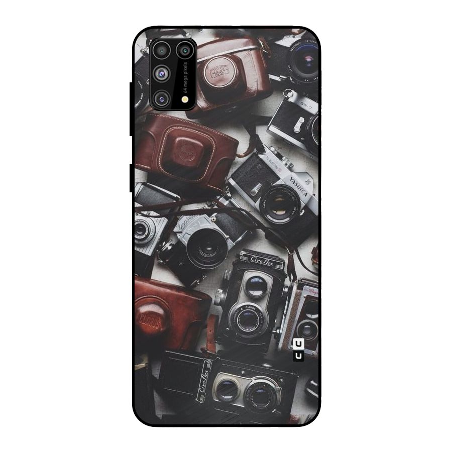 Vintage Beauty Shutter Metal Back Case for Galaxy F41