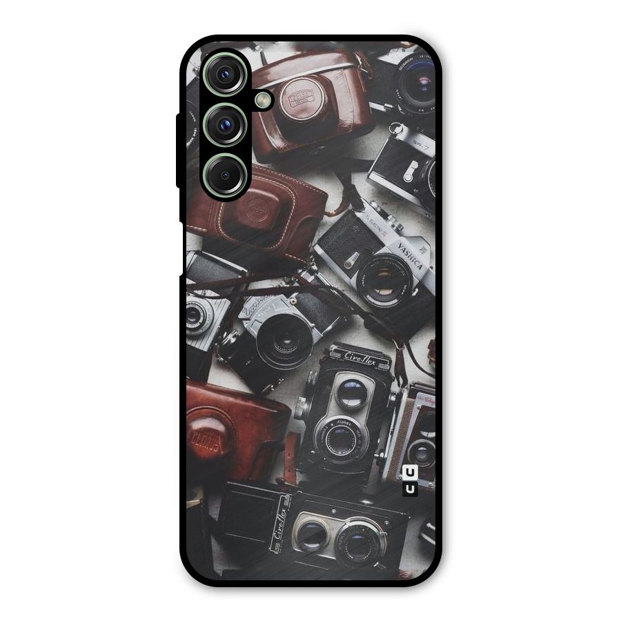 Vintage Beauty Shutter Metal Back Case for Galaxy M34