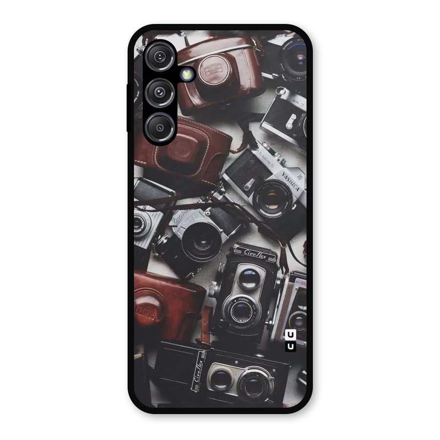 Vintage Beauty Shutter Metal Back Case for Galaxy M34 5G