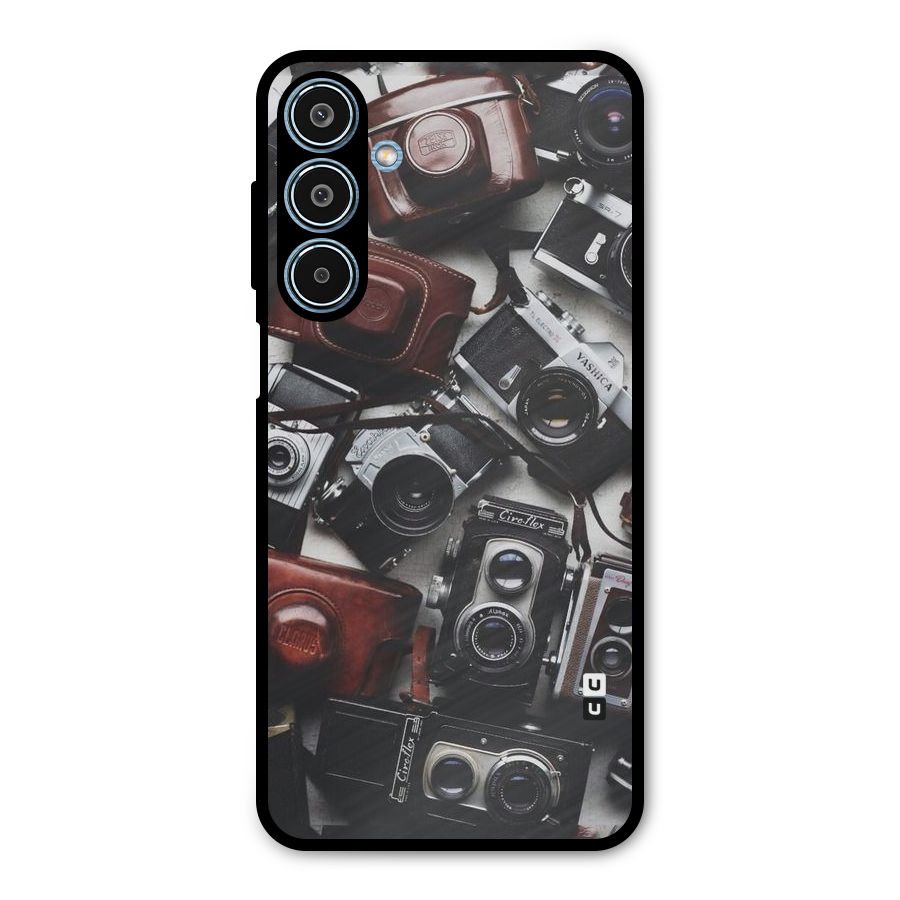 Vintage Beauty Shutter Metal Back Case for Galaxy M35