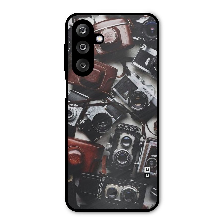 Vintage Beauty Shutter Metal Back Case for Galaxy M36