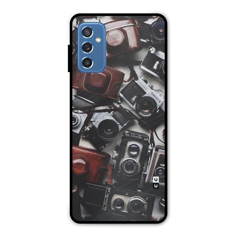 Vintage Beauty Shutter Metal Back Case for Galaxy M52 5G