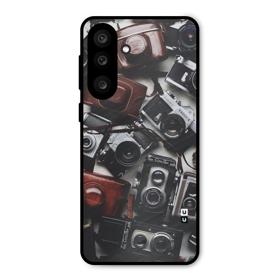 Vintage Beauty Shutter Metal Back Case for Galaxy M56