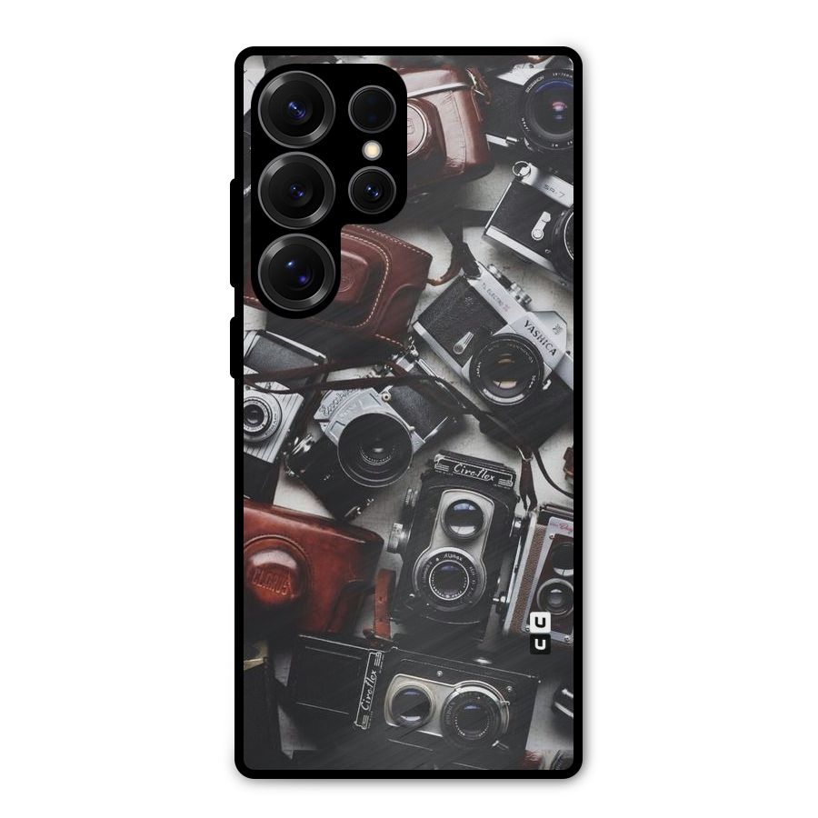 Vintage Beauty Shutter Metal Back Case for Galaxy S25 Ultra