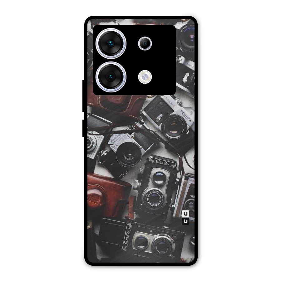 Vintage Beauty Shutter Metal Back Case for Infinix Zero 30 5G