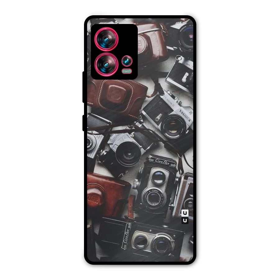 Vintage Beauty Shutter Metal Back Case for Motorola Edge 30 Fusion