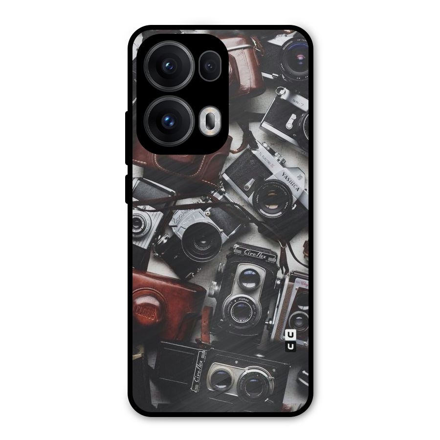 Vintage Beauty Shutter Metal Back Case for Oppo Reno13 Pro