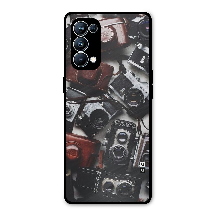Vintage Beauty Shutter Metal Back Case for Oppo Reno5 Pro 5G