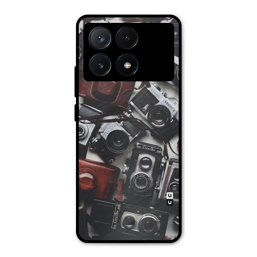 Vintage Beauty Shutter Metal Back Case for Poco X6 Pro