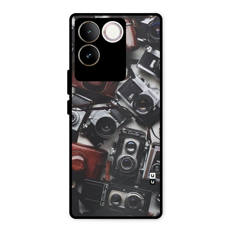 Vintage Beauty Shutter Metal Back Case for Vivo T2 Pro