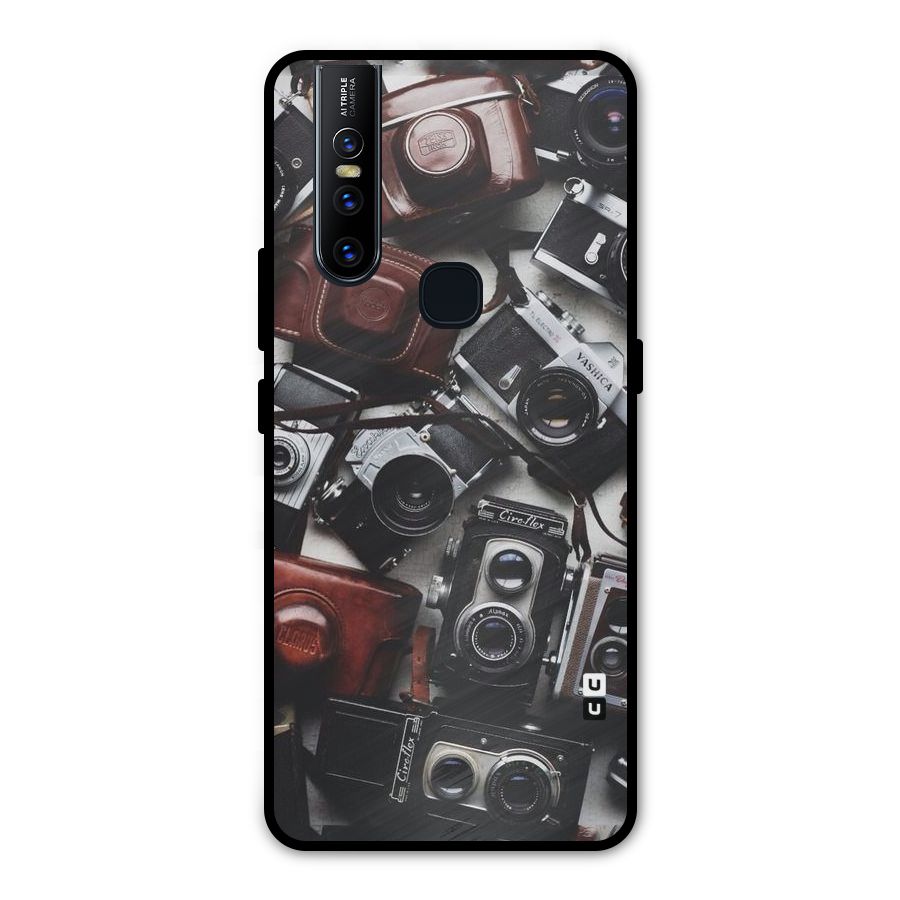 Vintage Beauty Shutter Metal Back Case for Vivo V15