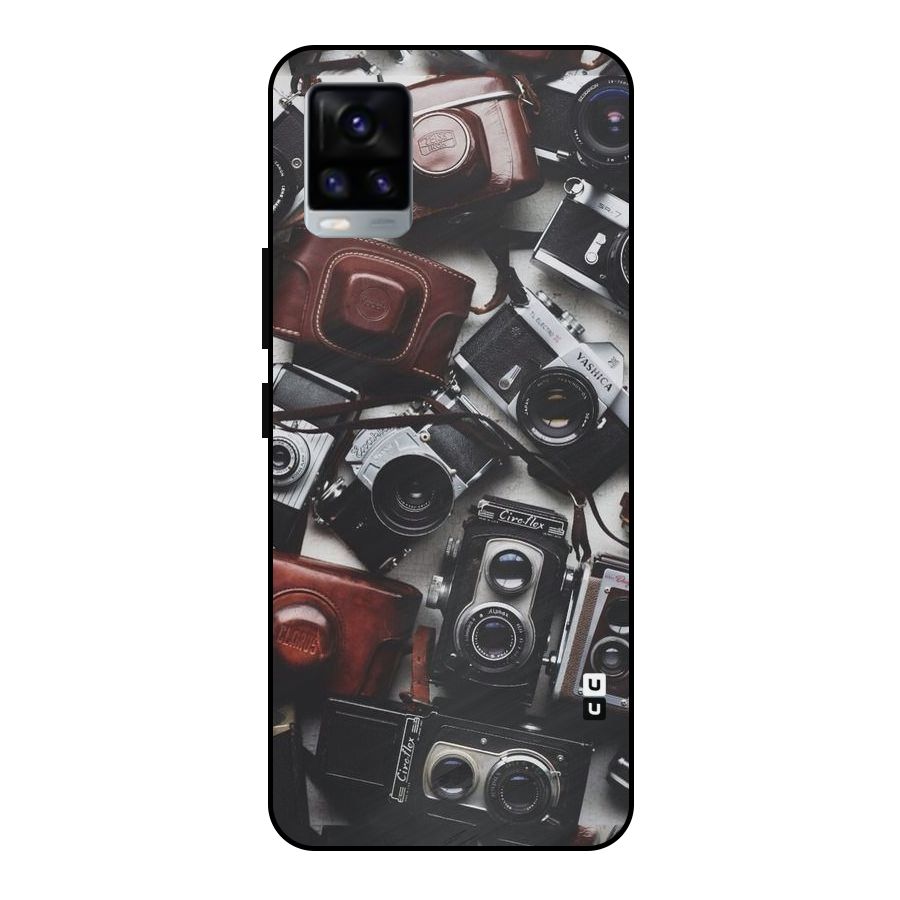 Vintage Beauty Shutter Metal Back Case for Vivo V20 2021