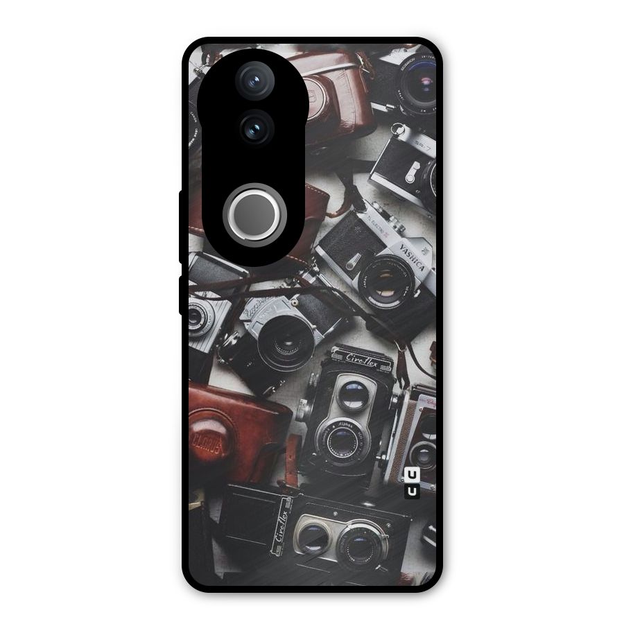 Vintage Beauty Shutter Metal Back Case for Vivo V50e
