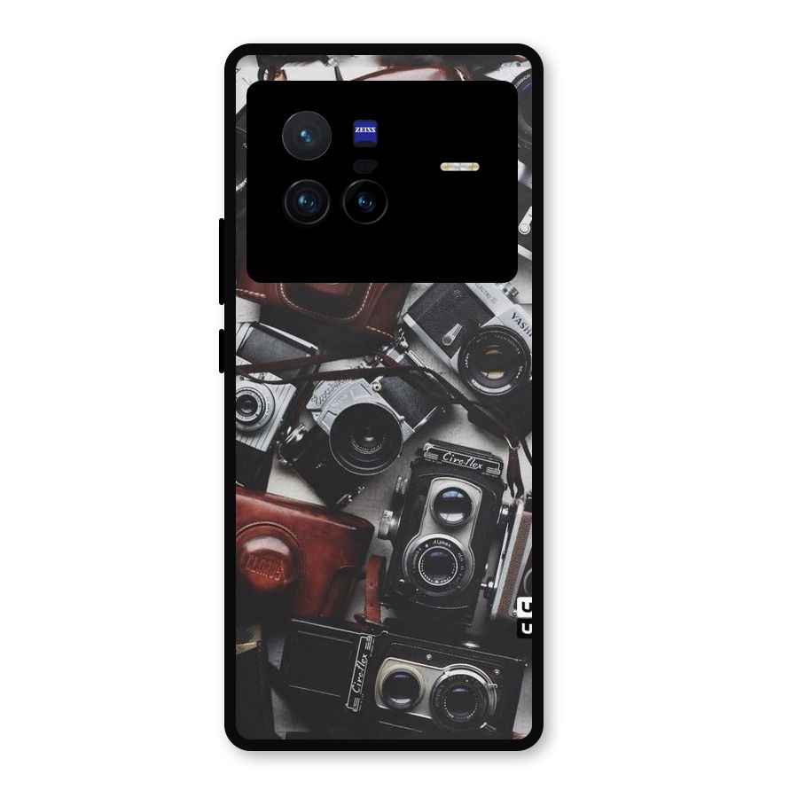 Vintage Beauty Shutter Metal Back Case for Vivo X80