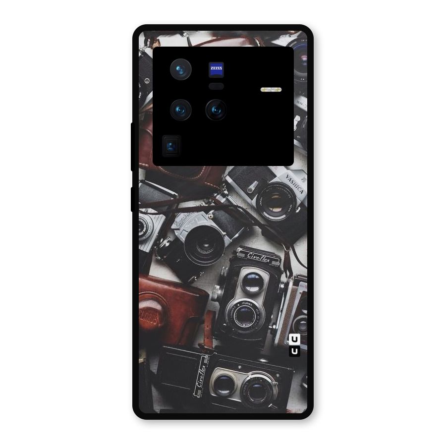 Vintage Beauty Shutter Metal Back Case for Vivo X80 Pro