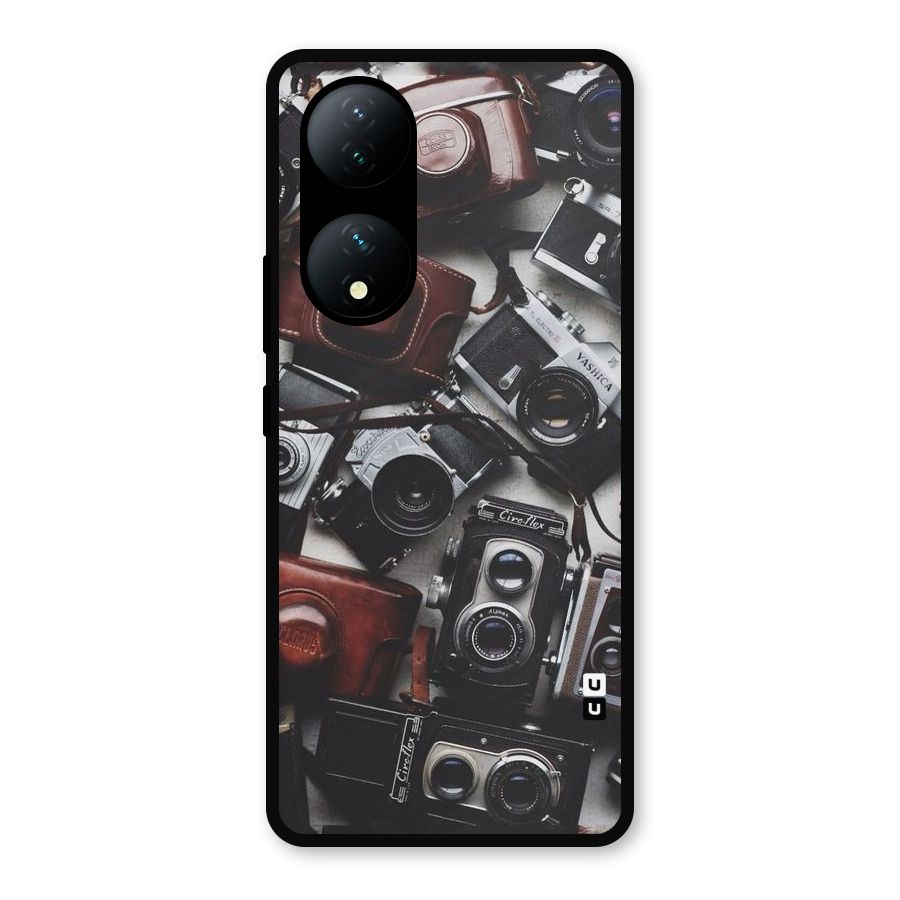 Vintage Beauty Shutter Metal Back Case for Vivo Y100