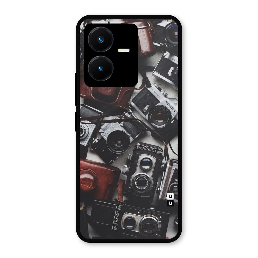 Vintage Beauty Shutter Metal Back Case for Vivo Y22s