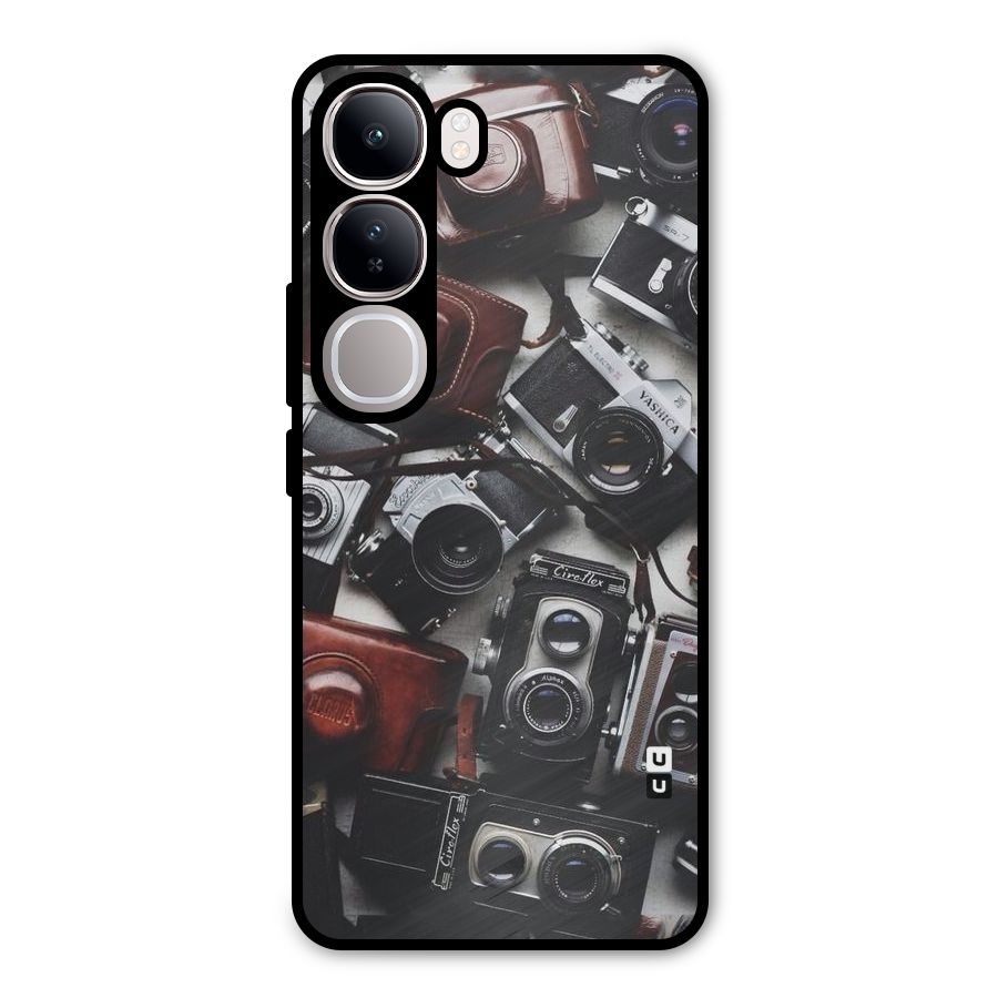 Vintage Beauty Shutter Metal Back Case for Vivo Y300