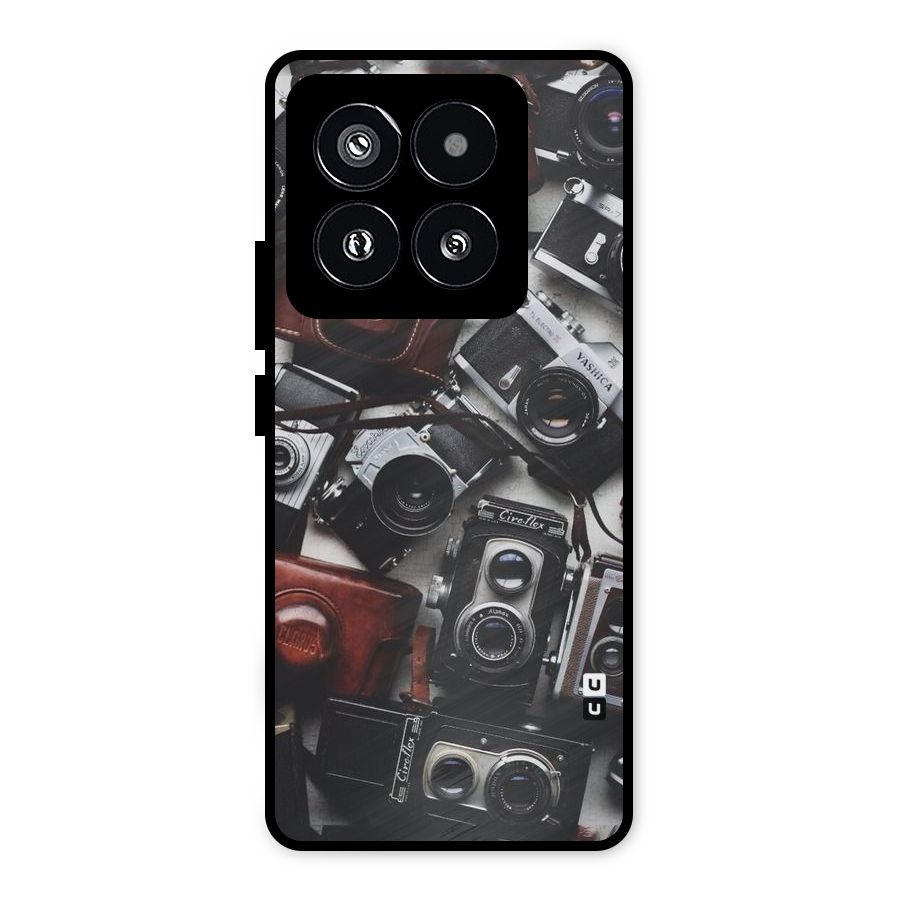 Vintage Beauty Shutter Metal Back Case for Xiaomi 14 Pro
