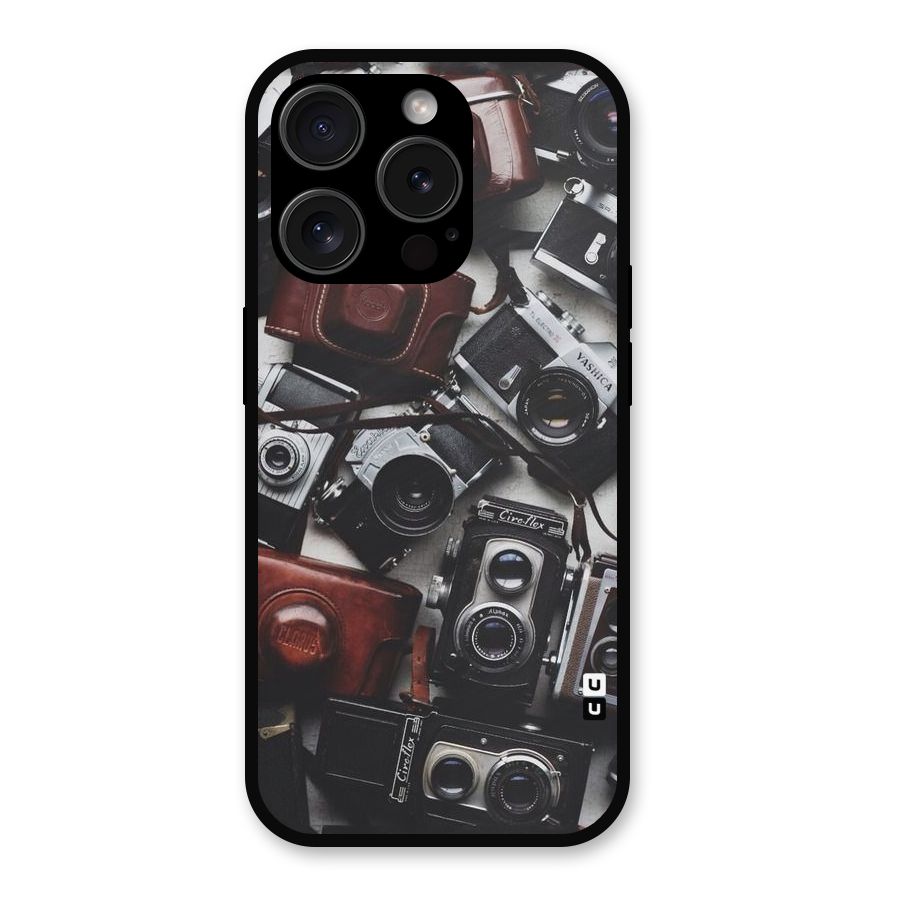 Vintage Beauty Shutter Metal Back Case for iPhone 15 Pro