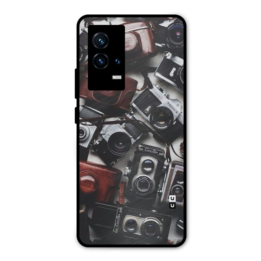 Vintage Beauty Shutter Metal Back Case for iQOO 9 5G