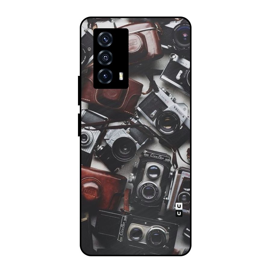 Vintage Beauty Shutter Metal Back Case for iQOO Z5