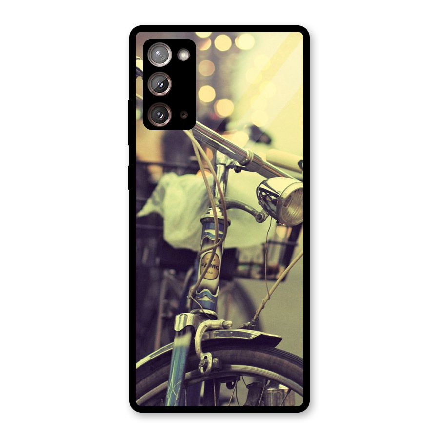 Vintage Bicycle Glass Back Case for Galaxy Note 20