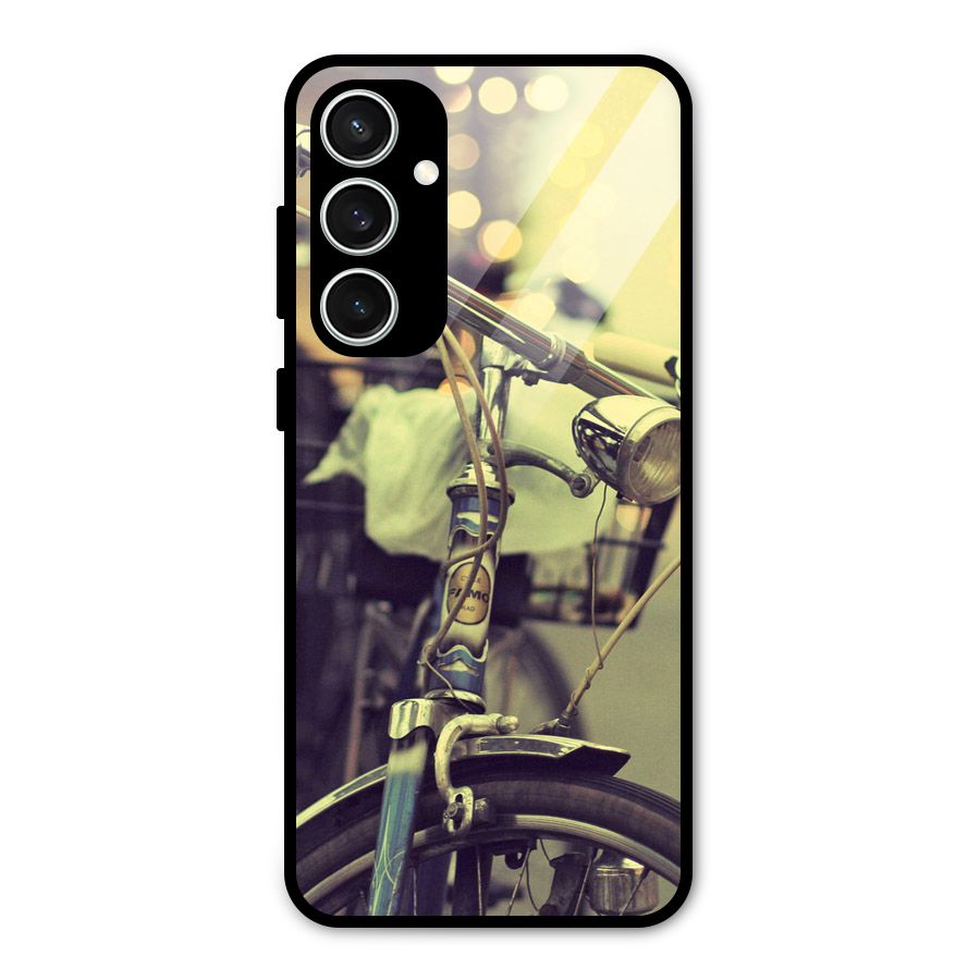 Vintage Bicycle Glass Back Case for Galaxy S23 FE