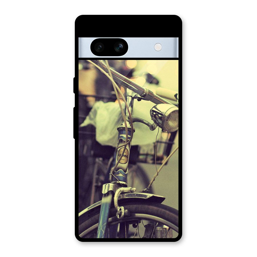 Vintage Bicycle Glass Back Case for Google Pixel 7a