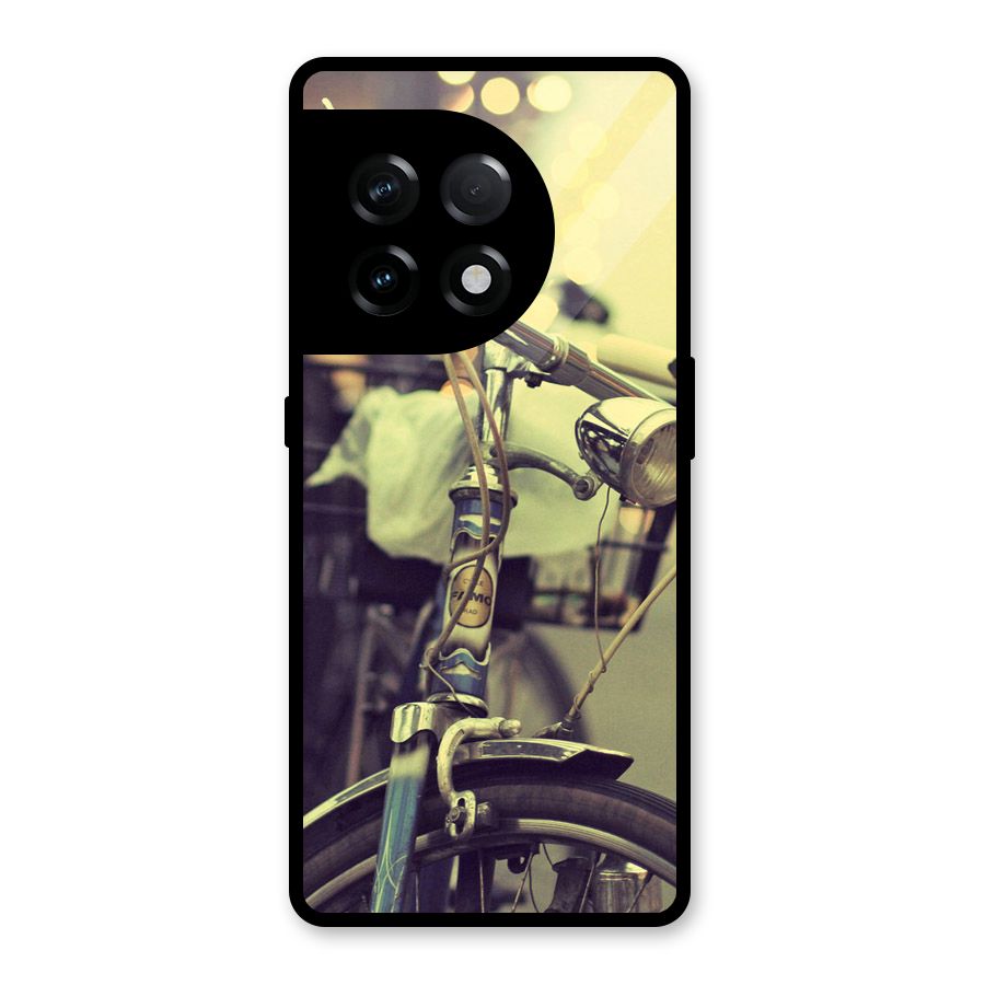 Vintage Bicycle Glass Back Case for OnePlus 11R