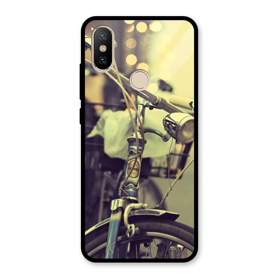 Vintage Bicycle Glass Back Case for Redmi A2