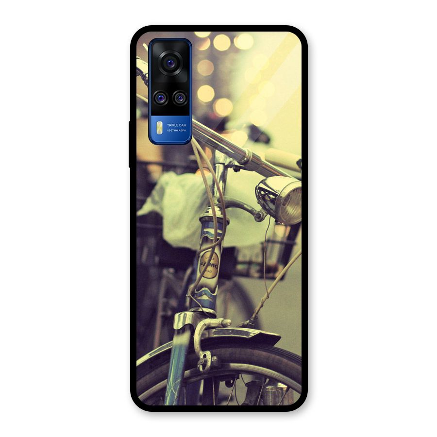 Vintage Bicycle Glass Back Case for Vivo Y31