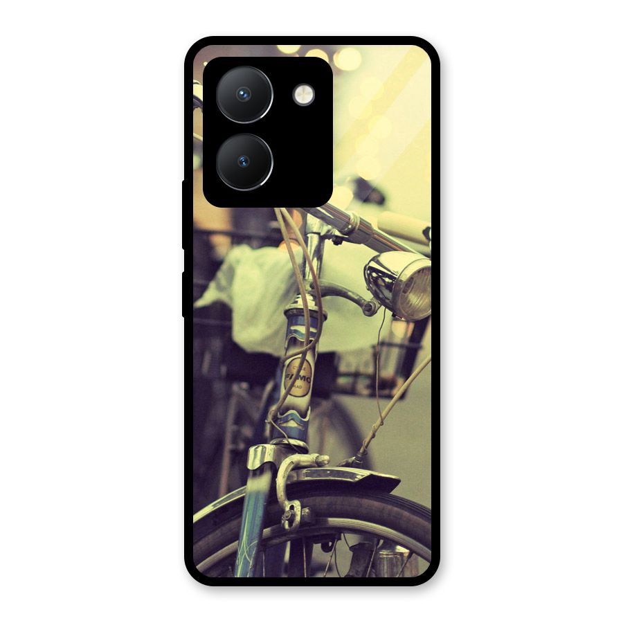 Vintage Bicycle Glass Back Case for Vivo Y36
