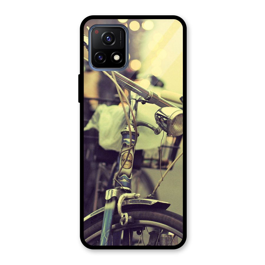 Vintage Bicycle Glass Back Case for Vivo Y72 5G