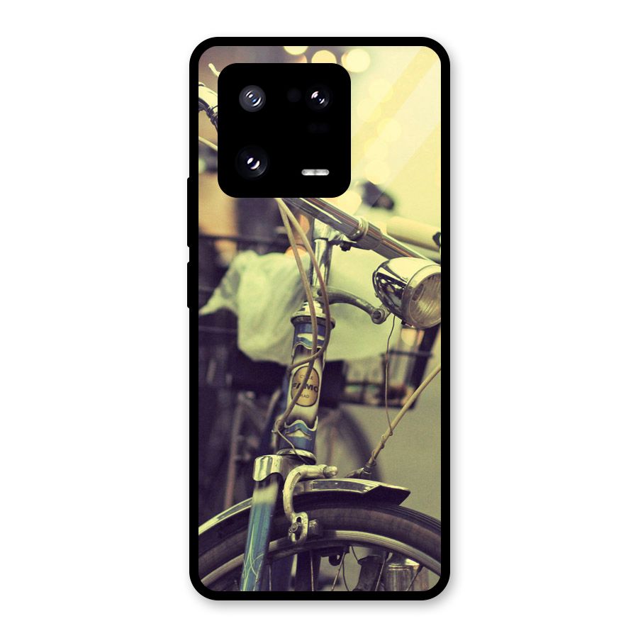 Vintage Bicycle Glass Back Case for Xiaomi 13 Pro