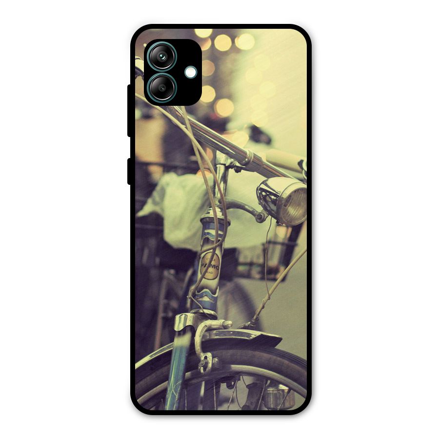 Vintage Bicycle Metal Back Case for Galaxy A04