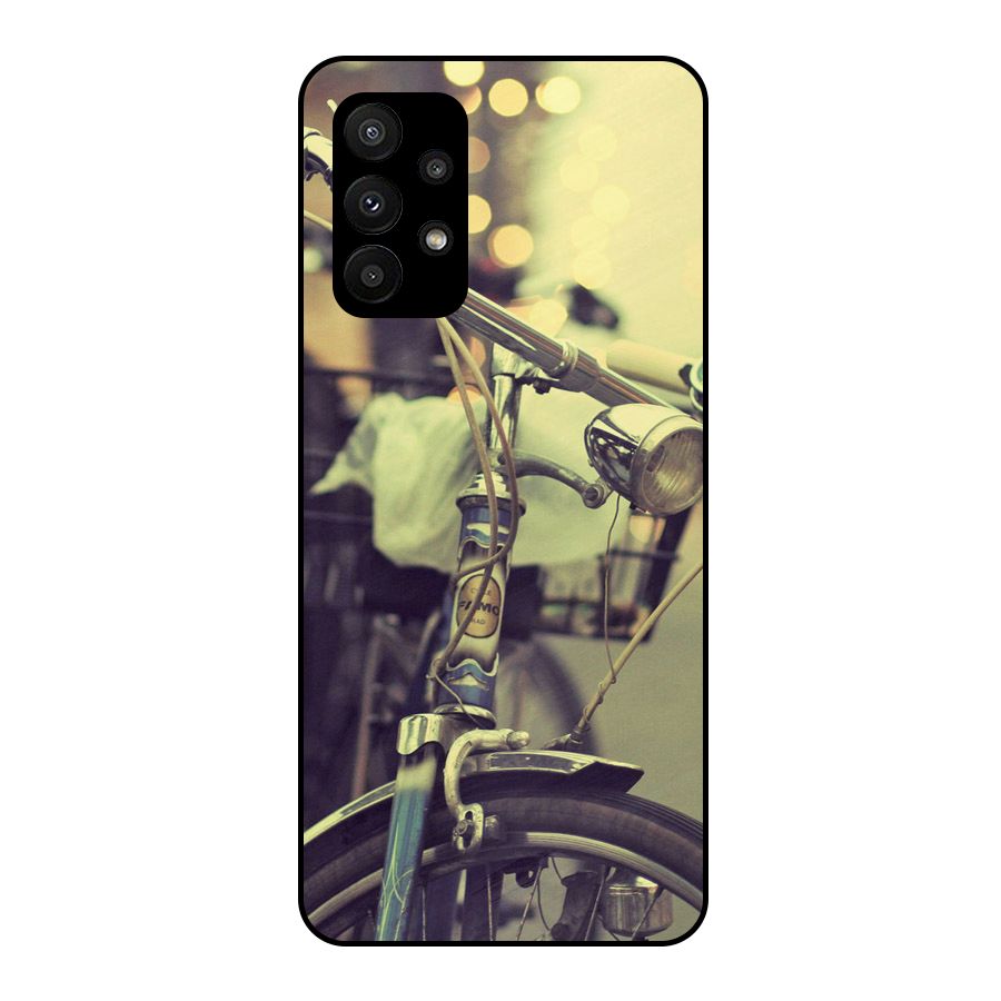 Vintage Bicycle Metal Back Case for Galaxy A23
